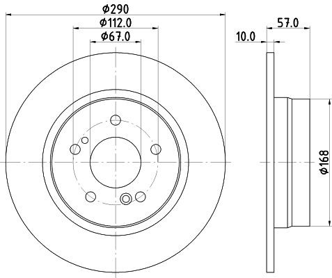 MINTEX MDC1526: Jarrulevy Ø: 290mm, täysi, Ø: 290mm, Ilman pyörännapaa, ilman pyöränlaakeria, Ilman pyöränkiinnityspultteja