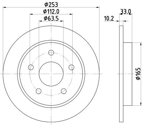 MINTEX MDC410: Bremsscheibe Ø: 253mm, voll, Ø: 253mm, ohne Radnabe, ohne Radlager, ohne Radbefestigungsbolzen