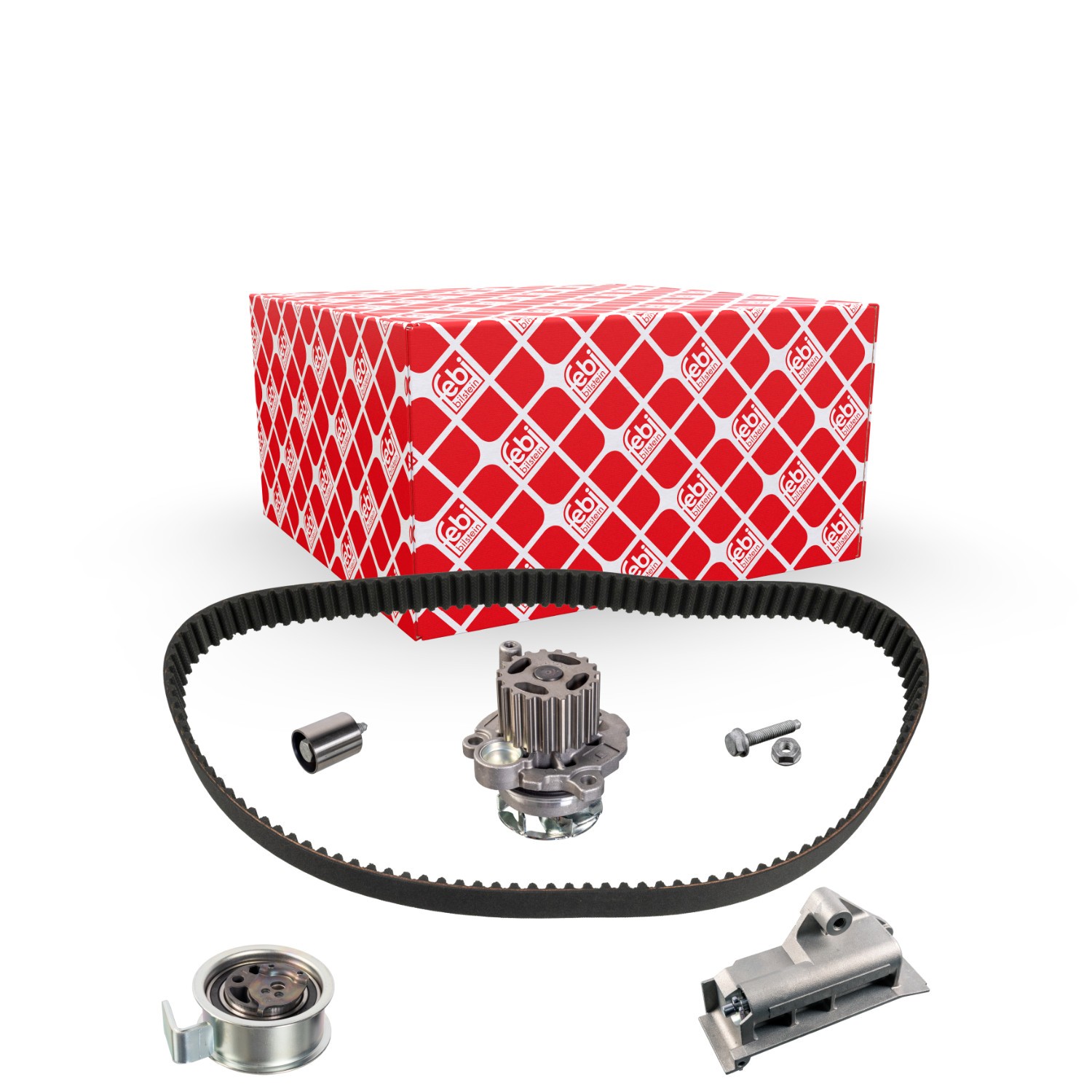 FEBI BILSTEIN 45132: Veepump + hammasrihmakomplekt Hamm.hulk: 120, Laius: 30mm, koos pingutuselemendiga