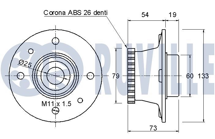 RUVILLE 825210: Βάση στήριξης γόνατου ανάρτησης