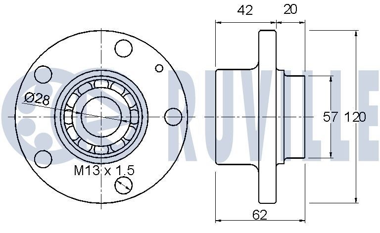 RUVILLE 825514: Βάση στήριξης γόνατου ανάρτησης