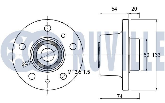 RUVILLE 5544271: Zahnriemensatz mit Anbau-/Befestigungsmaterial, Zähnezahl 1: 150, mit Schraube, mit Spanndämpfer, Spannrolle