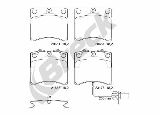 BRECK 23176 00 703 10: Piduriklotsid koos lisadega