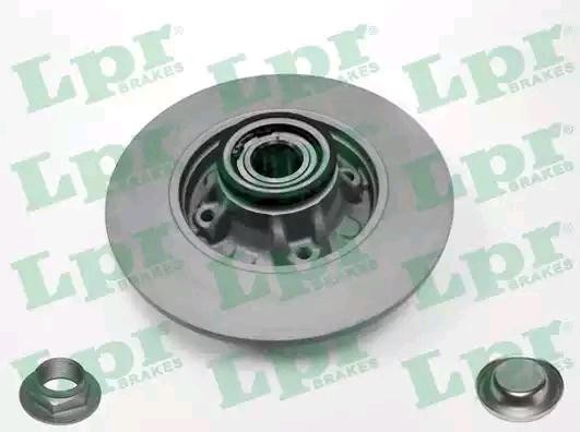 LPR P1011PRCA: Bremžu diski LPR HUB BRAKE DISC LINE - FULL COATED Ø: 249mm, pilnīgi, Ø: 249mm, ar piederumiem, pārklāts, ar riteņa rumbas gultņu komplektu