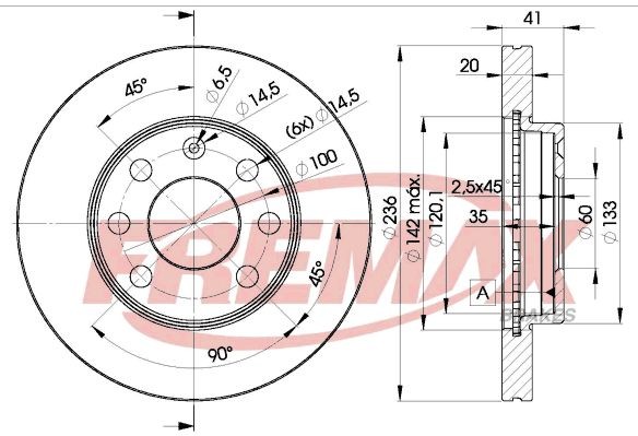 FREMAX BD-1440: Bremsscheibe Ø: 236mm, Belüftet, Ø: 236mm, beschichtet, Premium Black Carbon +