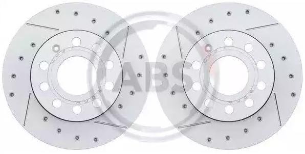 A.B.S. 17547S: Piduriketas COATED Ø: 256mm, piludega/augustatud, Ø: 256mm