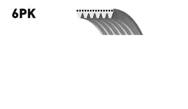 GATES 6PK905: Correia trapezoidal estriada 905mm, Número de nervuras: 6 Micro-V
