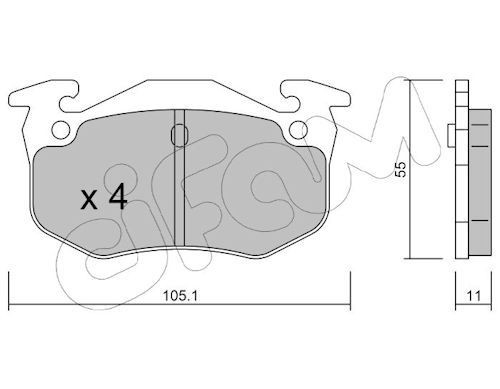 CIFAM 822-038-2: Bremsbeläge