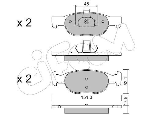 CIFAM 822-079-2: Remblokken