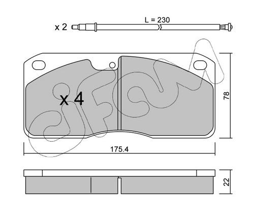 CIFAM 822-270-0K: Bromsbelägg