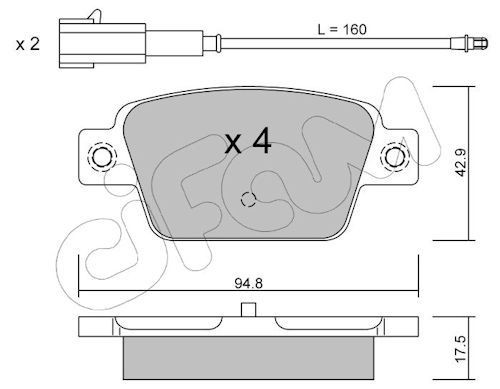 CIFAM 822-323-1: Bremsbeläge