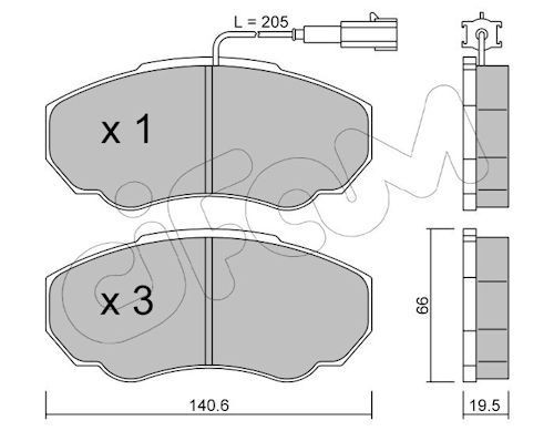 CIFAM 822-325-0: Plaquettes de frein
