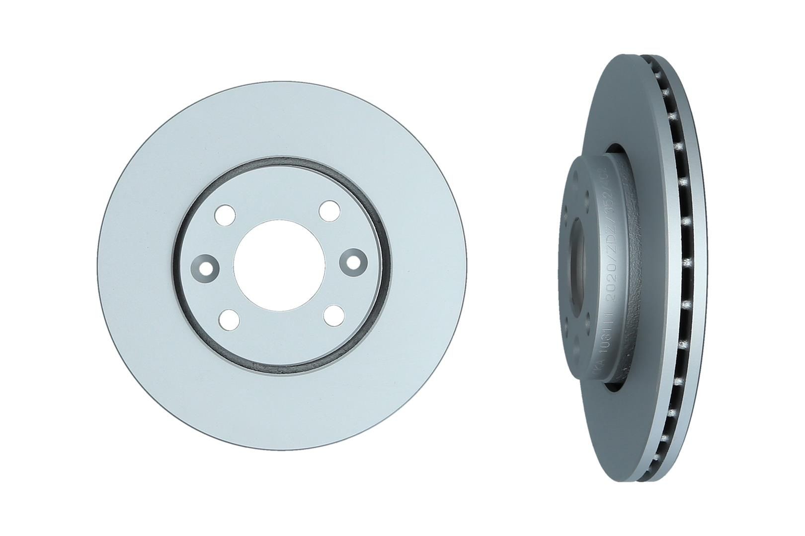 KAMOKA 103111: Disque de frein Essieu avant, Ø: 258mm, ventilé, Ø: 258mm, revêtu