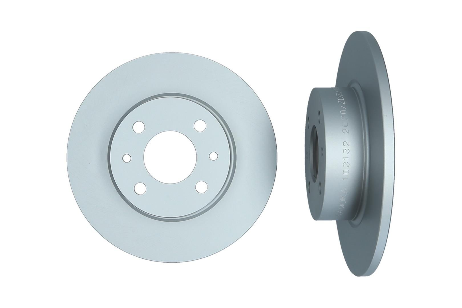 KAMOKA 103132: Bremsscheibe Hinterachse, Ø: 251, 251,5mm, voll, Ø: 251, 251,5mm, beschichtet