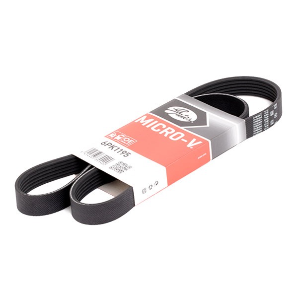 GATES 6PK1195: Keilrippenriemen 1195mm, Rippenanzahl: 6, RoadMax™ Value Line Micro-V