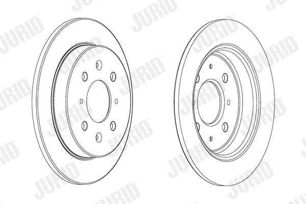 JURID 562851JC: Bromsskiva COAT+ Ø: 239mm, full, Ø: 239mm, belagd, med skruvar