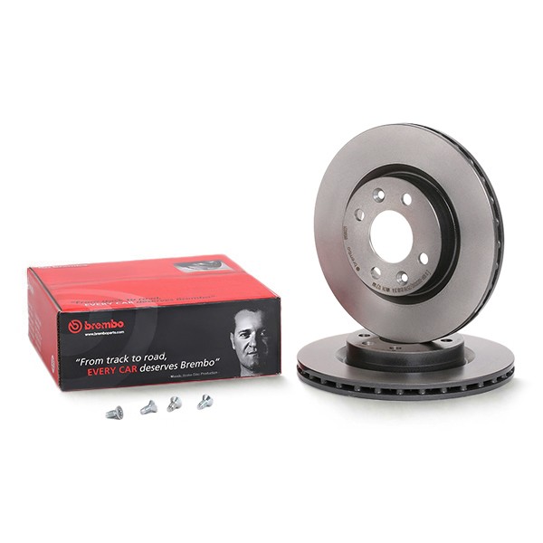 BREMBO 09.5802.21: Bremsscheibe Ø: 259mm, innenbelüftet, Ø: 259mm, beschichtet, mit Schrauben Prime