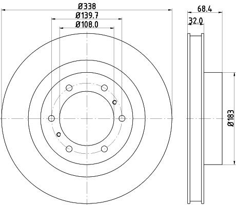 DON CVD630: Remschijf Ø: 430mm, interne ventilatie, Ø: 430mm, Zonder wielnaaf, Zonder wiellager, Zonder wielbevestigingsbout