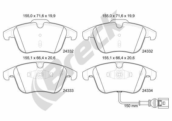 BRECK 24333 00 701 10: Remblokken
