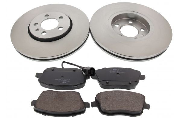 MAPCO 47900: Bremžu komplekts, Disku bremzes Priekšējais tilts, Ø: 288mm, ventilējams, ar piespiedējplāksni