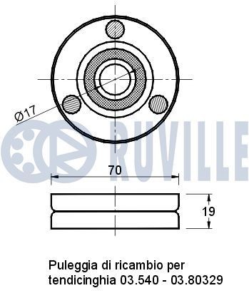 RUVILLE 936614: Tukivarsi Teräslevy, Ilman alapallo-/palloniveltä