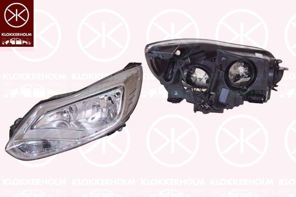 KLOKKERHOLM 25360142: Farol principal à direita, H7, H1, com motor de regulação do alcance dos faróis