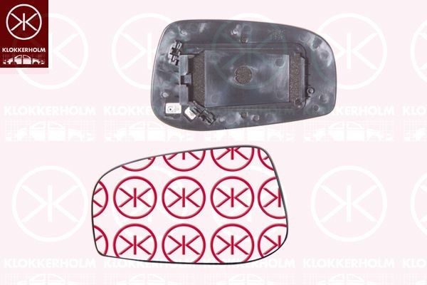 KLOKKERHOLM 90211063: Spoguļstikls, Ārējais atpakaļskata spogulis