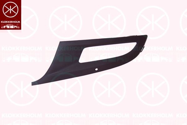 KLOKKERHOLM 9507916A1: Ventilatiegrille, bumper Rechts voor, met gat(en) voor mistlampen