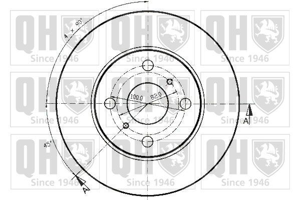QUINTON HAZELL BDC3558: Disque de frein Ø: 243mm, plein, Ø: 243mm