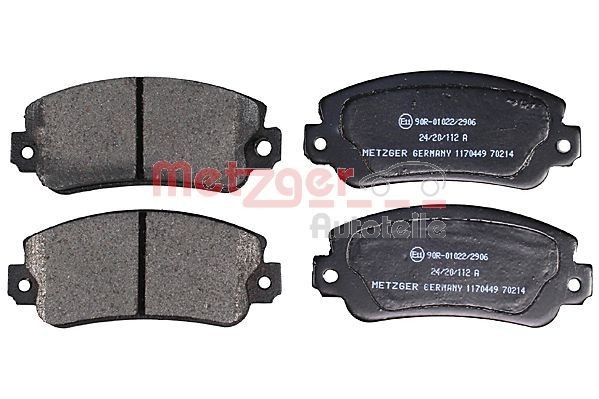 METZGER 1170449: Remblokken Vooras, Met anti-kreukplaat