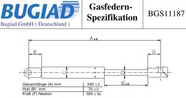 BUGIAD BGS11187 Heckklappendämpfer