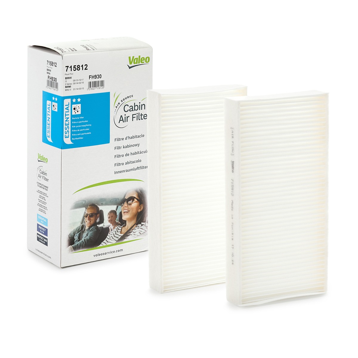 VALEO 715812: Filtre d'habitacle Filtre à particules CLIMFILTER COMFORT