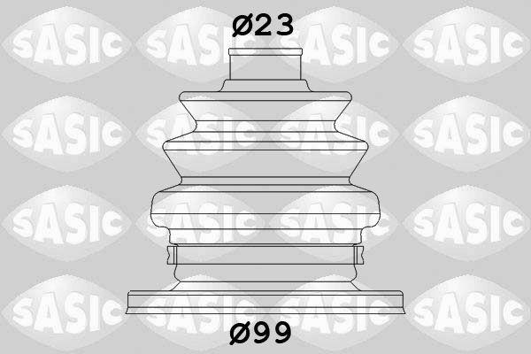 SASIC 1906042: Asmanchetten set Versnellingsbak zijde