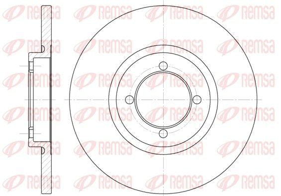REMSA 6091.00: Jarrulevy Etuakseli, Ø: 239mm, täysi, Ø: 239mm
