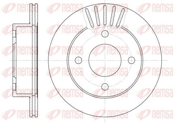REMSA 61085.10: Piduriketas Esisild, Ø: 213,7mm, õhutusega, Ø: 214mm