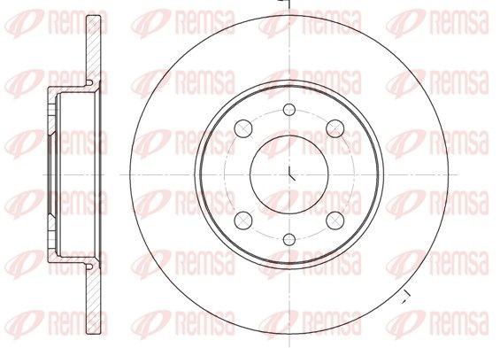 REMSA 6110.01: Remschijf Achteras, Ø: 240mm, volledig, Ø: 240mm