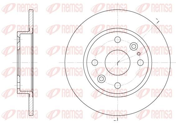 REMSA 61119.00: Bremseskive bagaksel, Ø: 231mm, fuldstændigt, Ø: 231mm