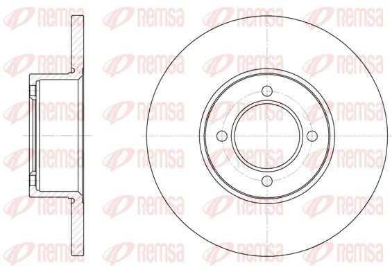 REMSA 6127.00: Bremsscheibe Vorderachse, Ø: 246mm, voll, Ø: 246mm