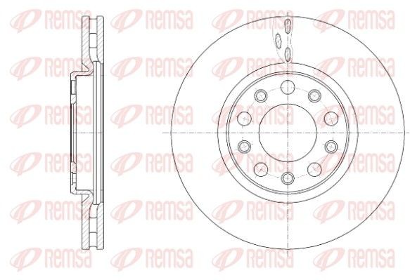 REMSA 61389.10: Bremsscheibe Vorderachse, Ø: 281mm, Belüftet, Ø: 281mm