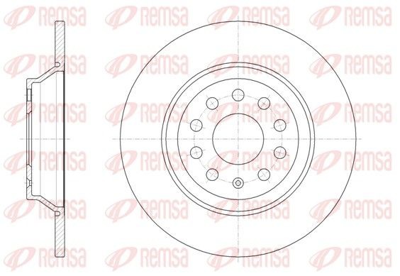 REMSA 61587.00: Bromsskiva Bakaxel, Ø: 300mm, full, Ø: 300mm, med skruvar