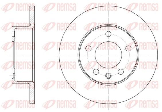 REMSA 6201.00: Jarrulevy Etuakseli, Ø: 258mm, täysi, Ø: 258mm