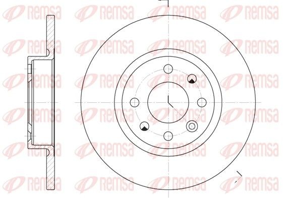 REMSA 6209.00 Bremsscheibe Vorderachse, Ø: 260mm, voll, Ø: 260mm
