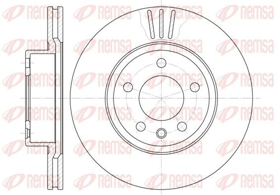 REMSA 6490.10: Bremsscheibe Vorderachse, Ø: 286mm, Belüftet, Ø: 286mm