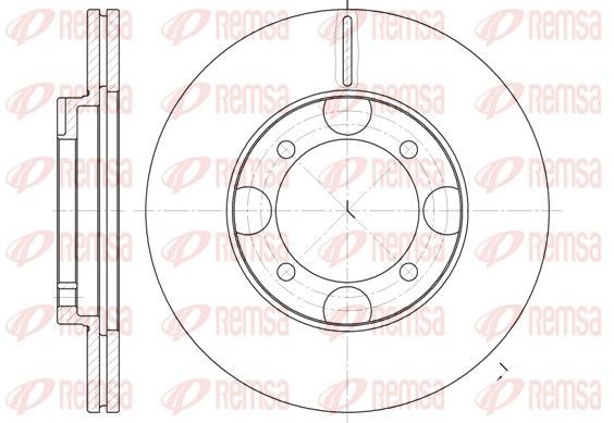 REMSA 6827.10: Disco de freno Eje delantero, Ø: 242mm, ventilado, Ø: 242mm