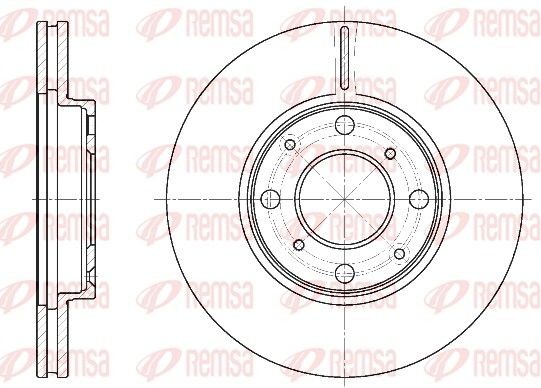 REMSA 6844.10: Bromsskiva framaxel, Ø: 239,6mm, ventilerad, Ø: 240mm