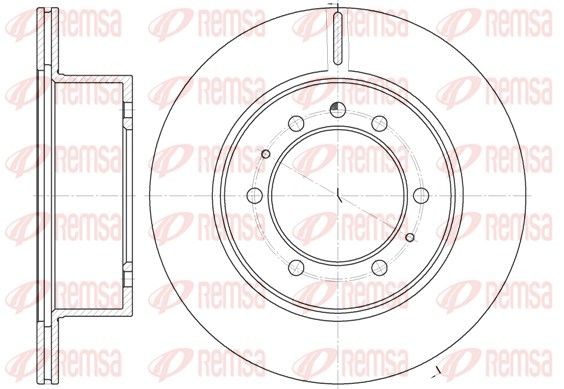 REMSA 6926.10: Bremseskive bagaksel, Ø: 315,7mm, ventileret, Ø: 316mm