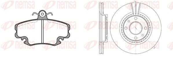 REMSA 8141.06: Bremsscheiben und -beläge Vorderachse, Ø: 259mm, Belüftet