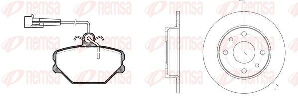REMSA 8264.00: Remschijven en blokken Vooras, Ø: 240mm, volledig