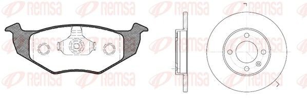 REMSA 8609.03: Kit de discos de freno y pastillas Eje delantero, Ø: 239mm, macizo