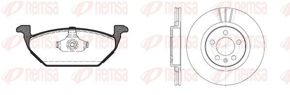 REMSA 8633.04: Zestaw do hamulców, hamulce tarczowe Oś przednia, Ø: 280[mm], wentylowany